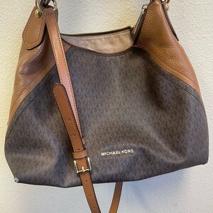 MICHAEL Michael Kors Brown and Tan Crossbody Bag